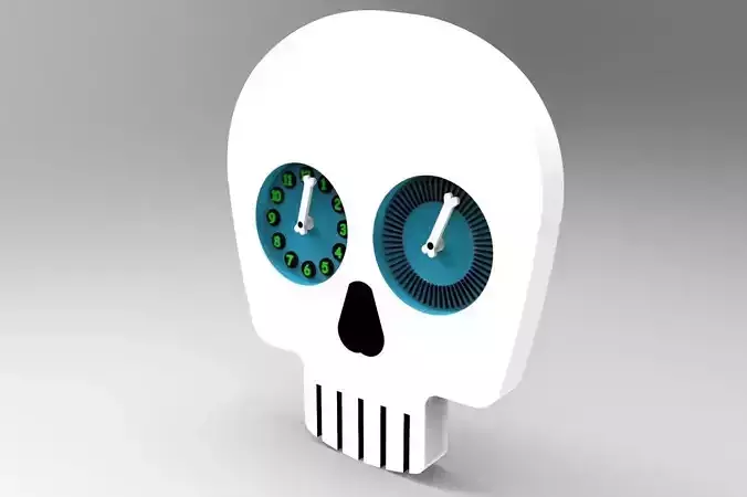 Skull Head Clock
