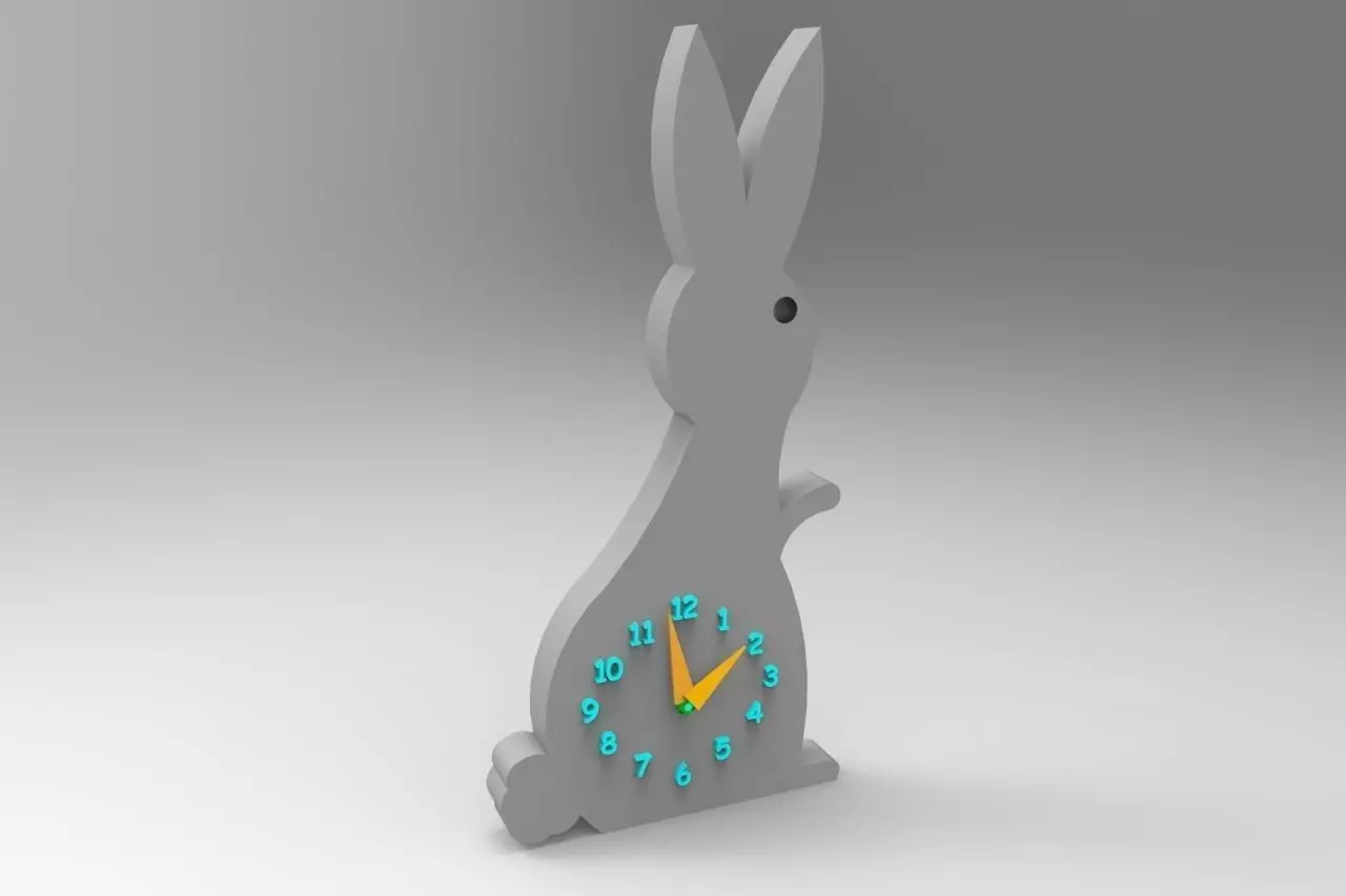 Rabbit Clock 3D model