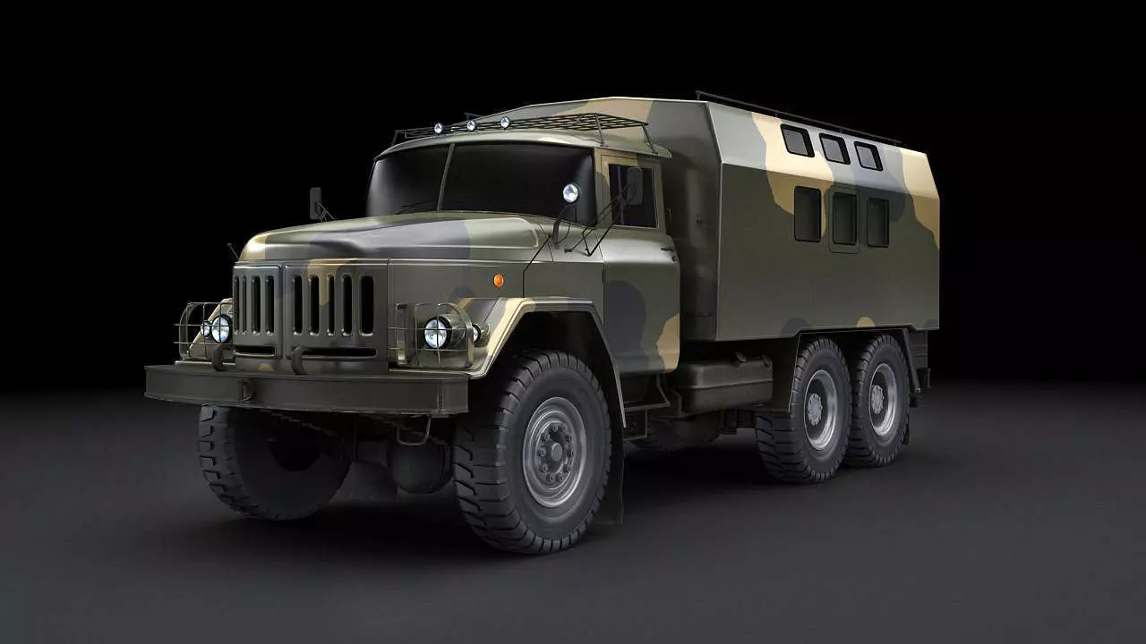 truck military vehicle 3D model