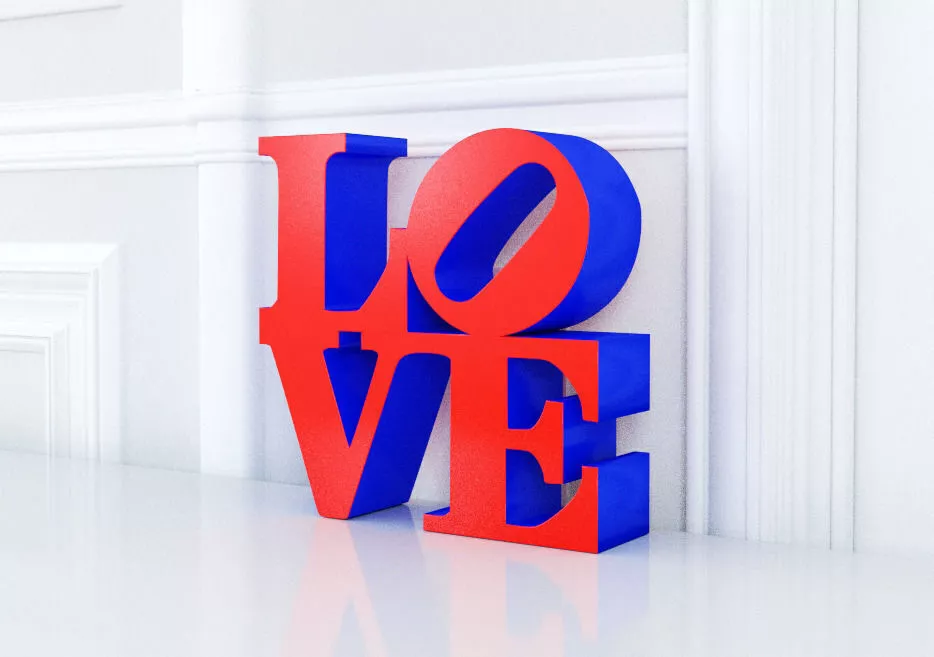 LOVE Sculpture Free 3D model