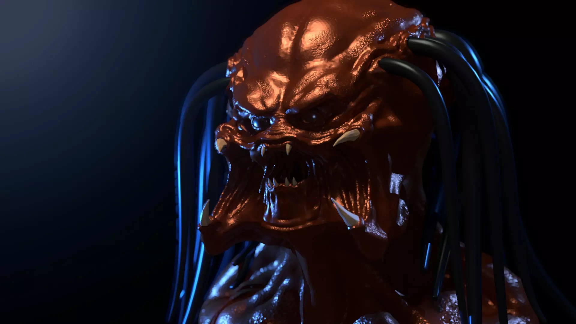 Predator High-Poly head Free 3D model_0