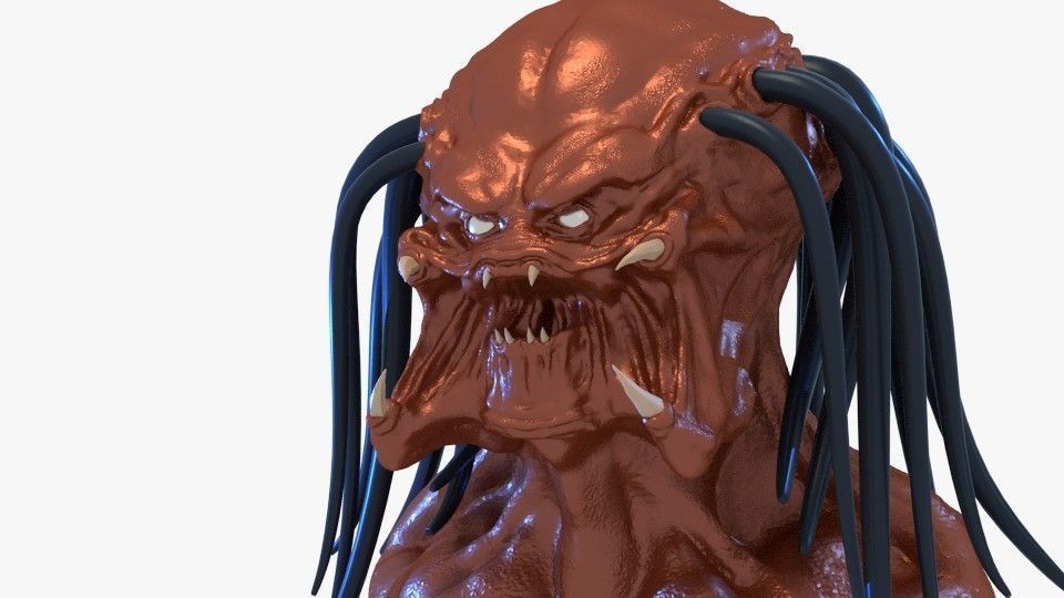 Predator High-Poly head Free 3D model_6