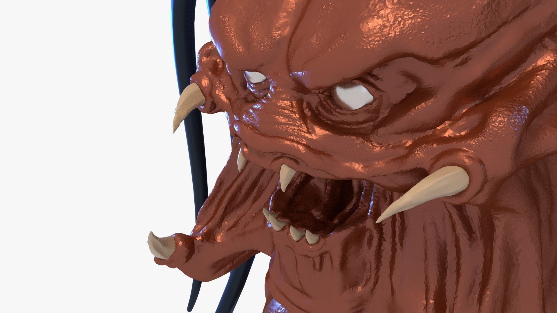 Predator High-Poly head Free 3D model_3