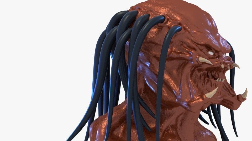 Predator High-Poly head Free 3D model_5