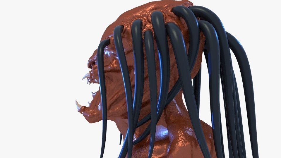Predator High-Poly head Free 3D model_4