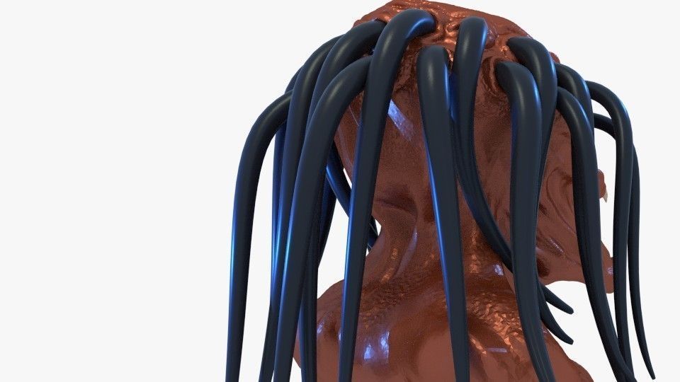 Predator High-Poly head Free 3D model_7
