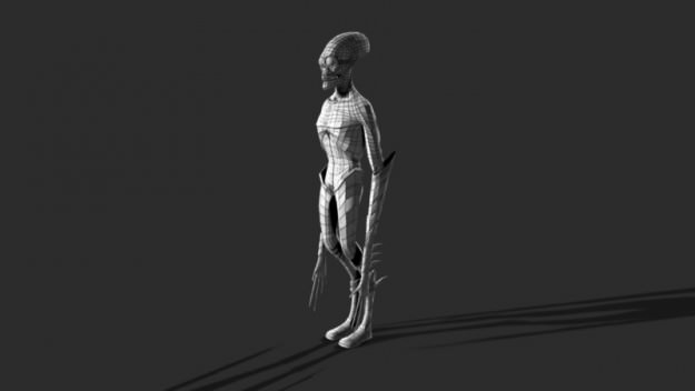 HumanoidCharacter alien skeleton 3D model_1