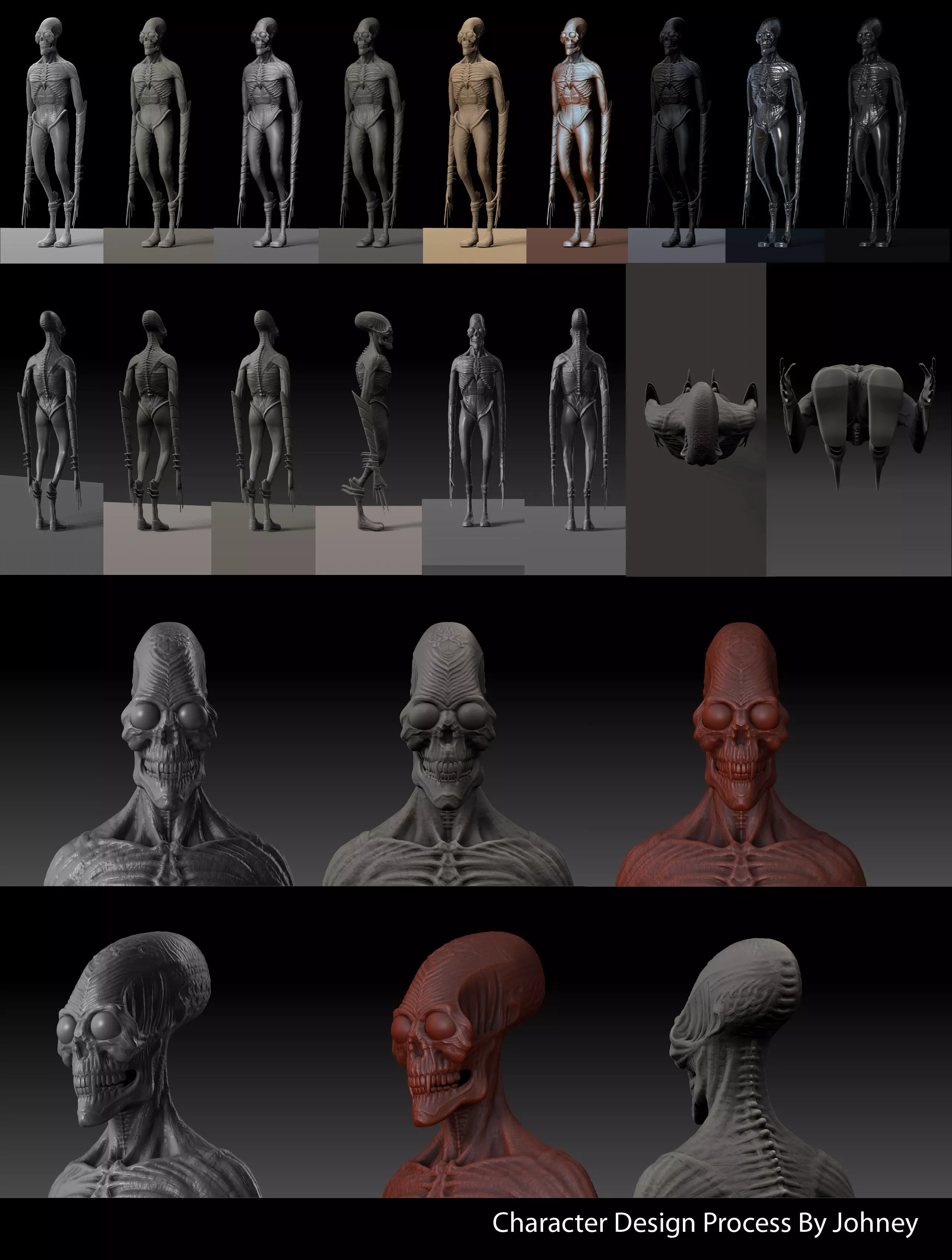 HumanoidCharacter alien skeleton 3D model_0
