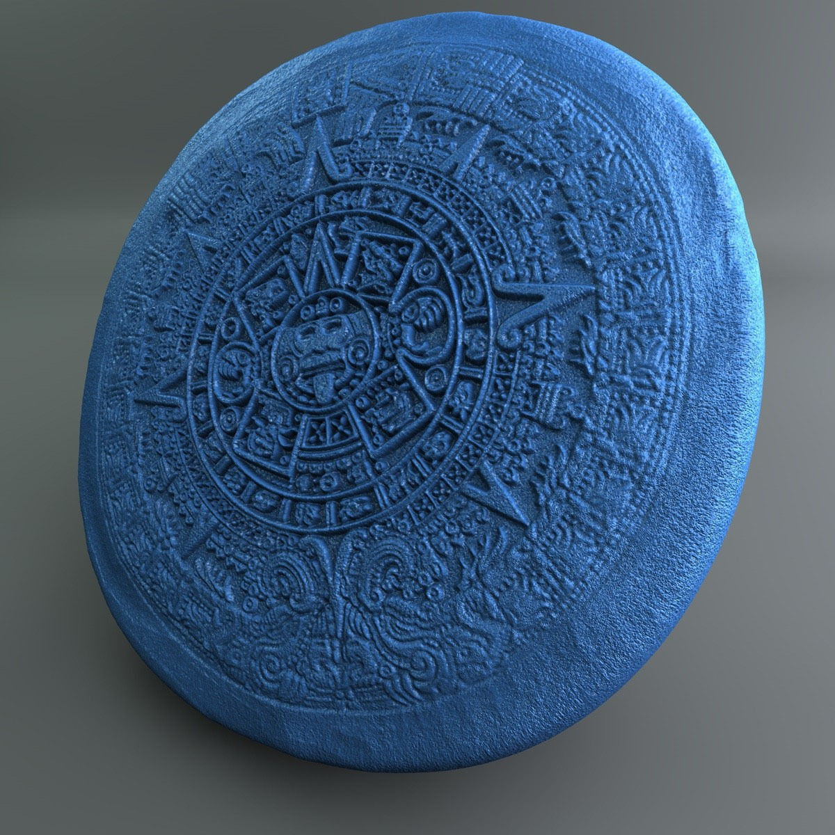 Realistic Aztec Calendar 3D model_6