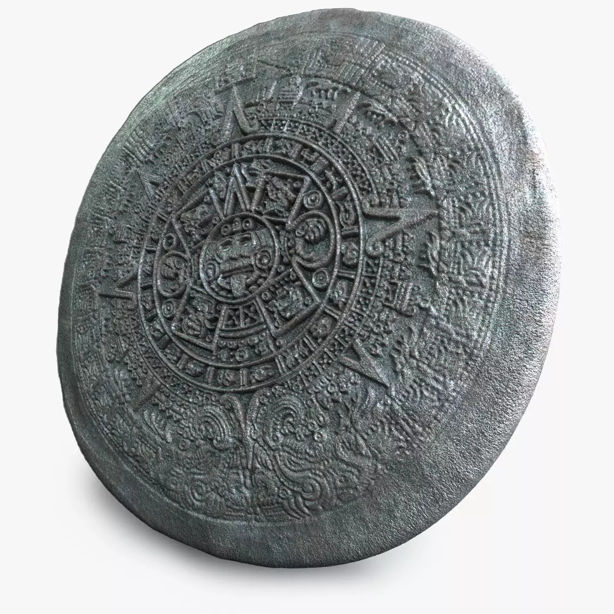 Realistic Aztec Calendar 3D model_0