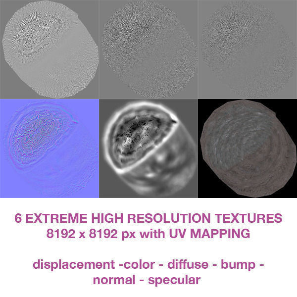 Realistic Aztec Calendar 3D model_8