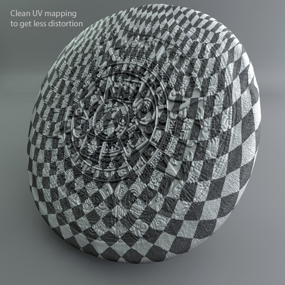 Realistic Aztec Calendar 3D model_5