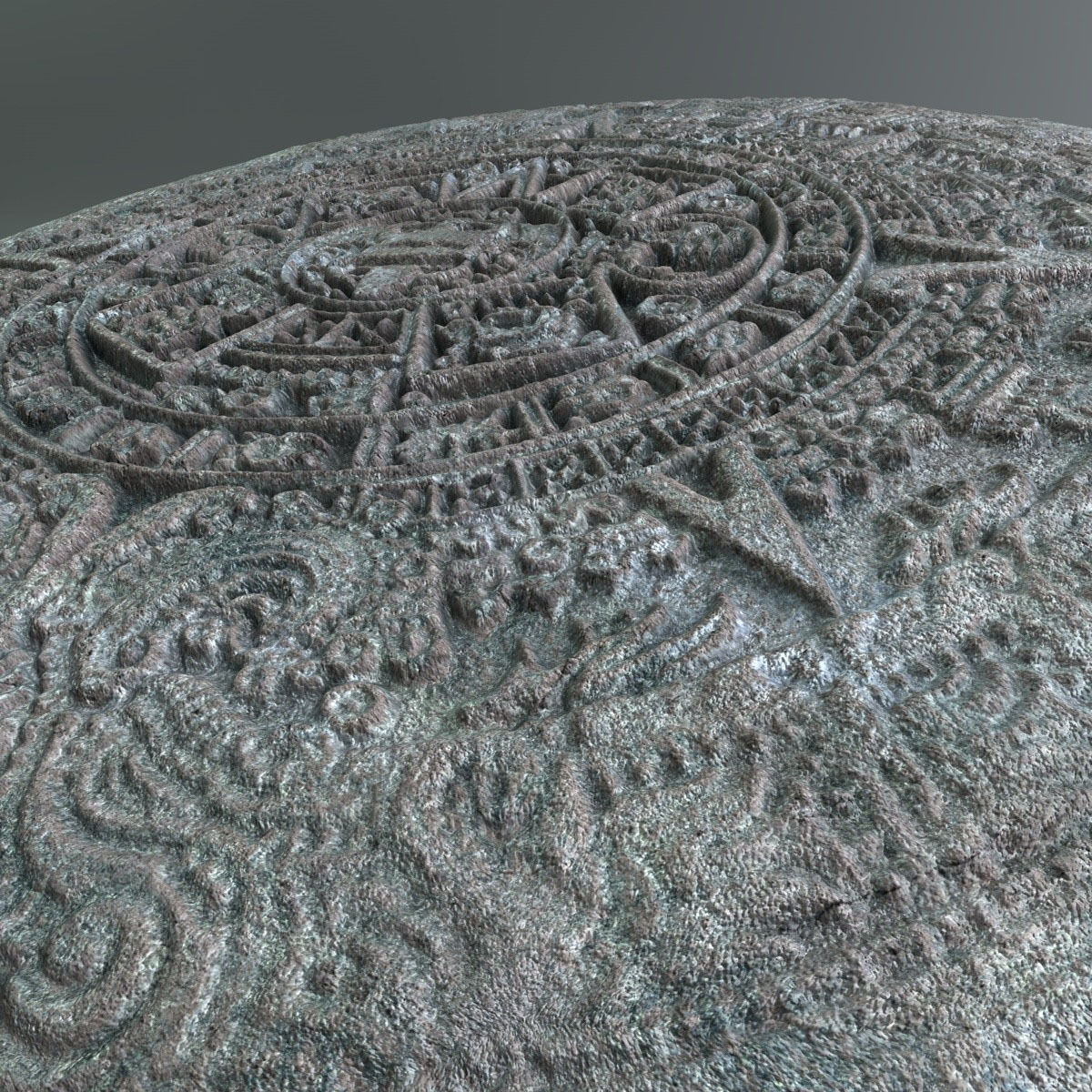 Realistic Aztec Calendar 3D model_4