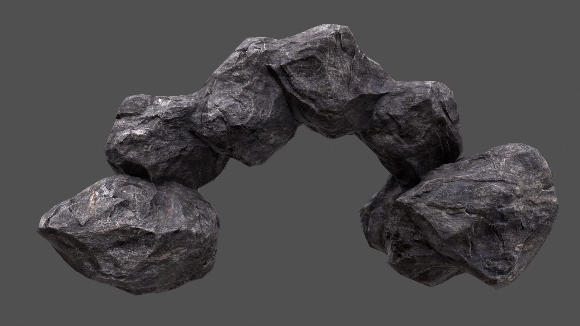 Rock Set Low-poly 3D model_16