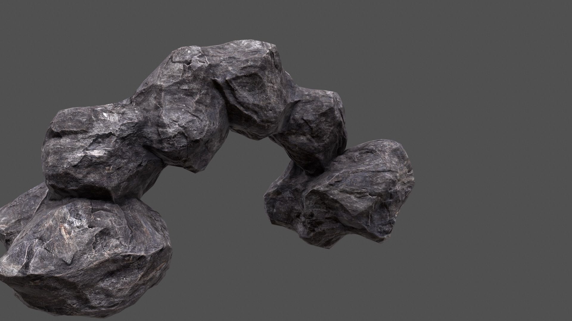 Rock Set Low-poly 3D model_19