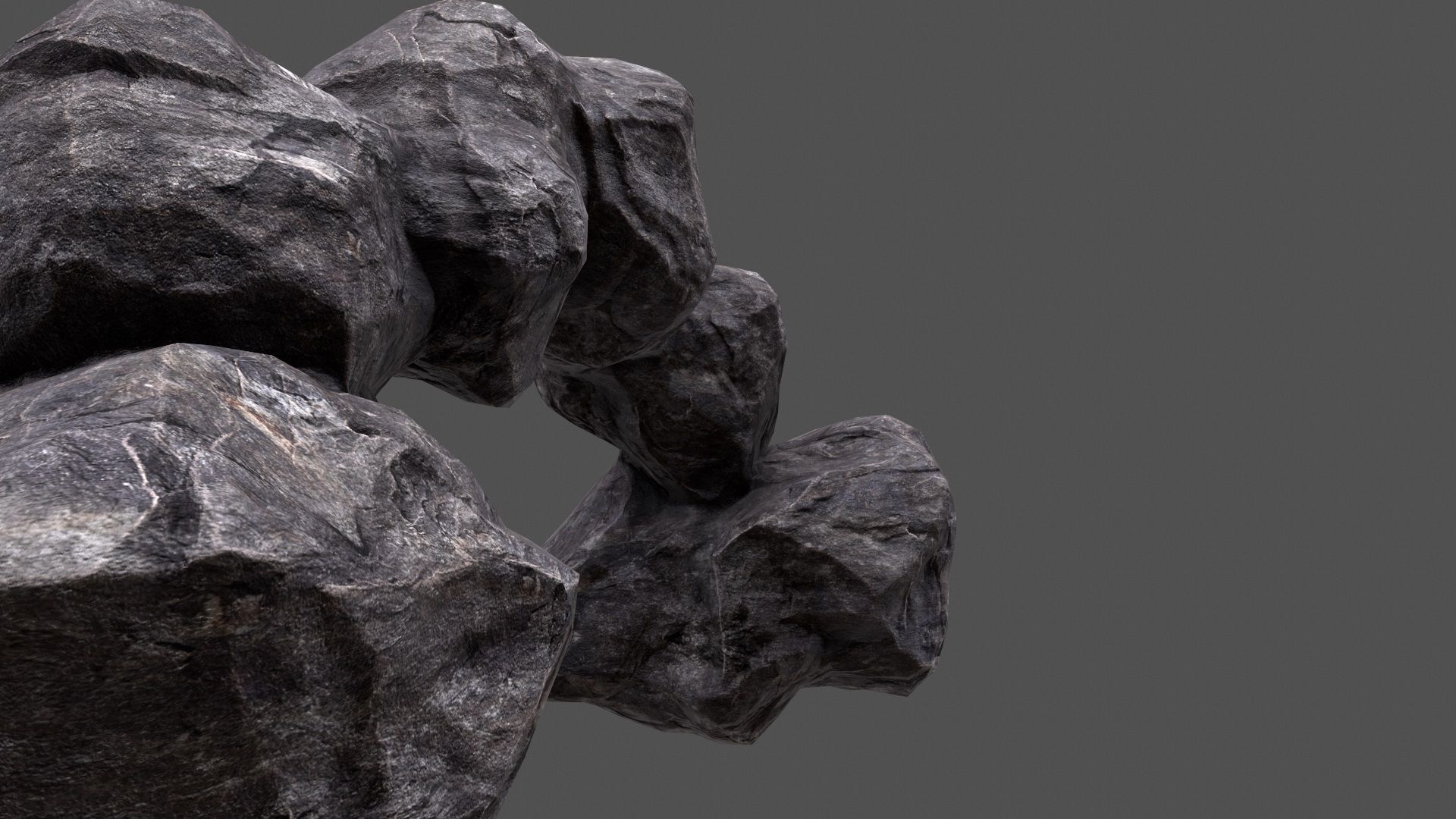 Rock Set Low-poly 3D model_18