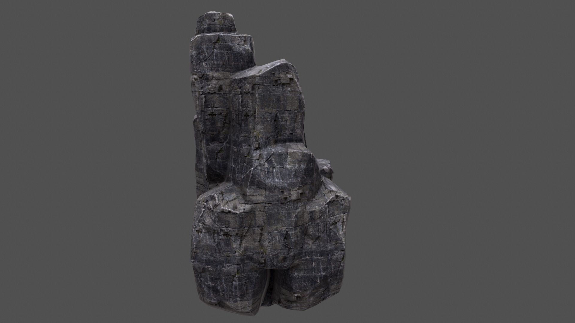 Rock Set Low-poly 3D model_7