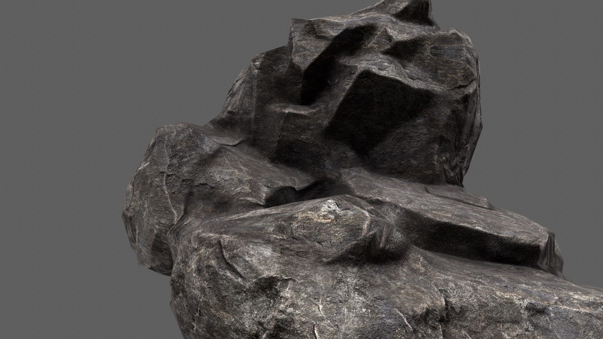 Rock Set Low-poly 3D model_29