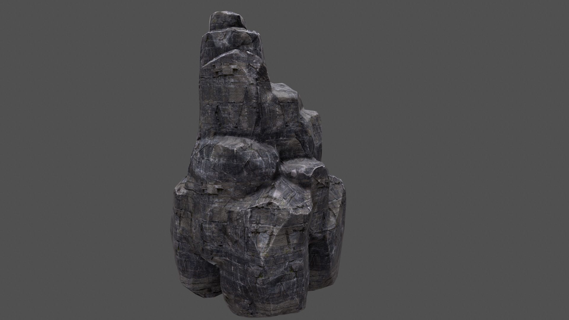 Rock Set Low-poly 3D model_8