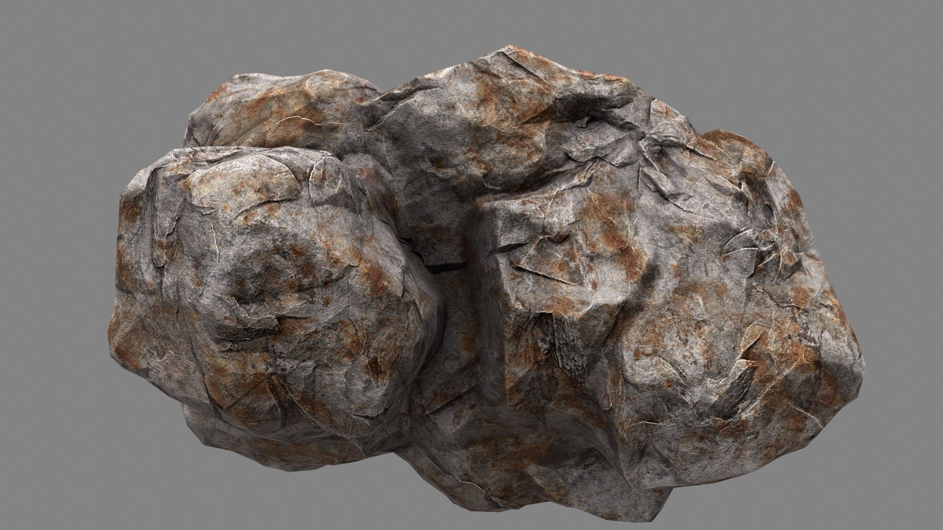 Rock Set Low-poly 3D model_10