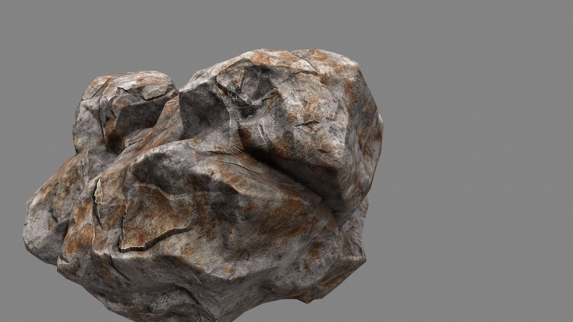 Rock Set Low-poly 3D model_2