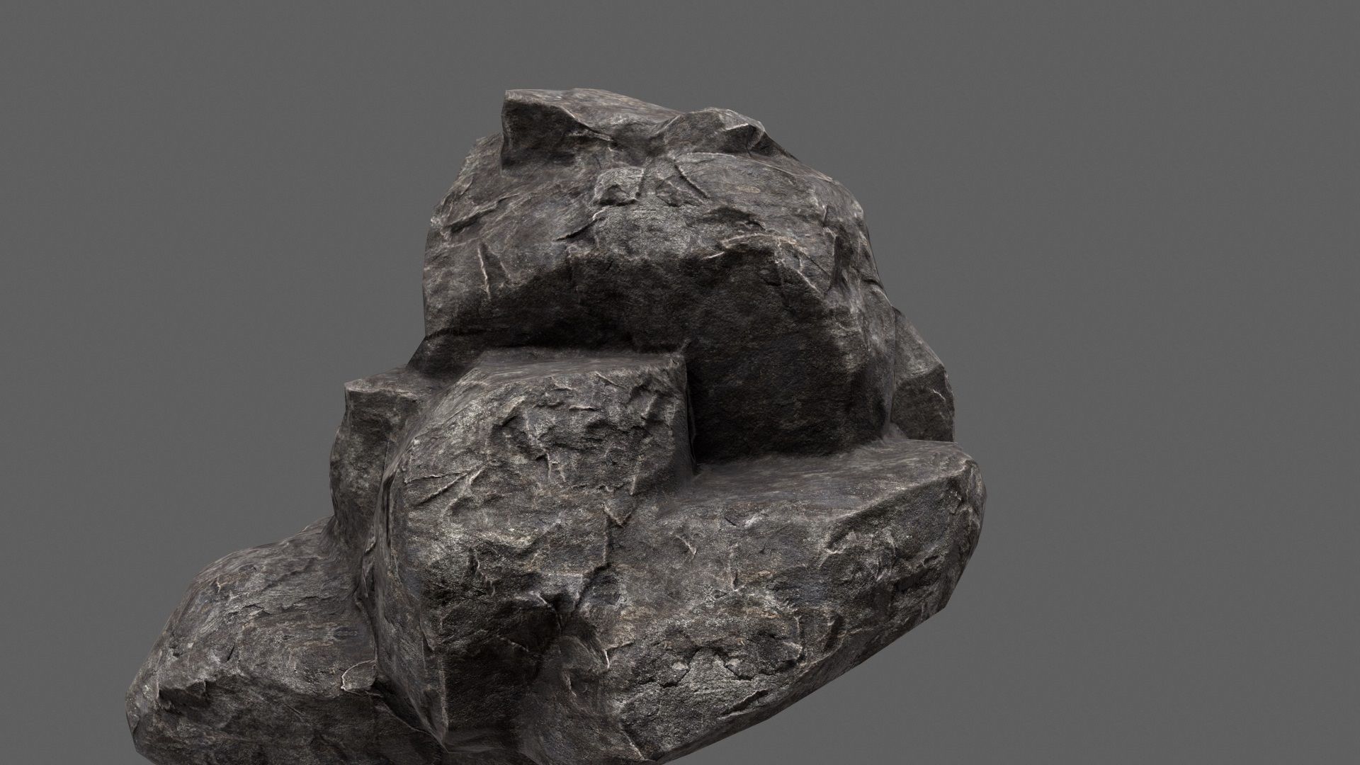 Rock Set Low-poly 3D model_27