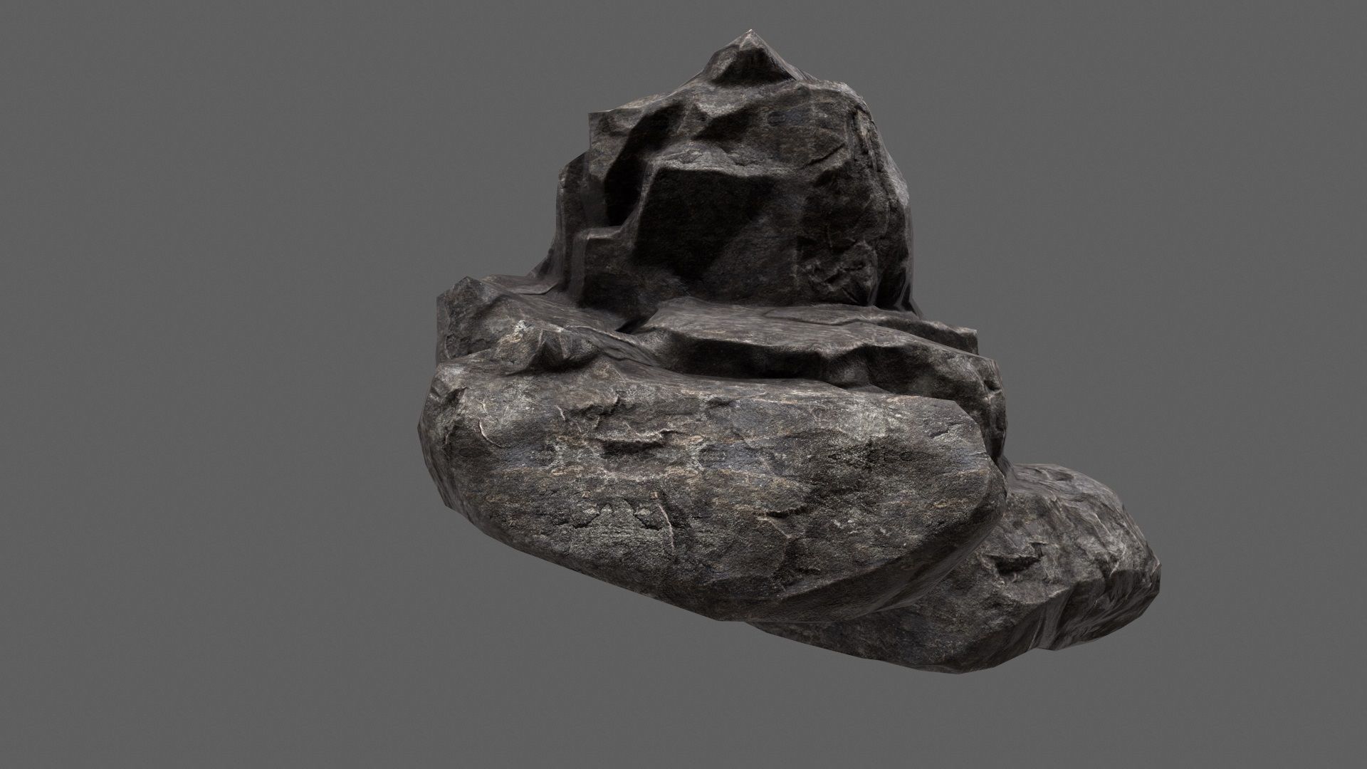 Rock Set Low-poly 3D model_21
