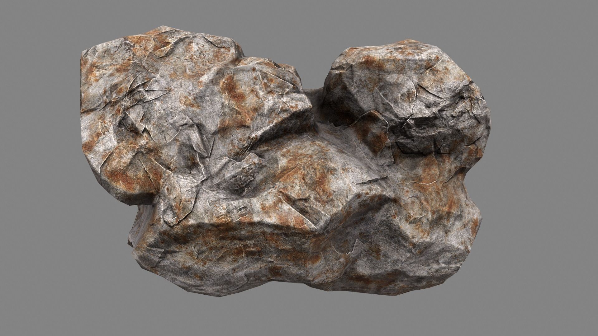 Rock Set Low-poly 3D model_3