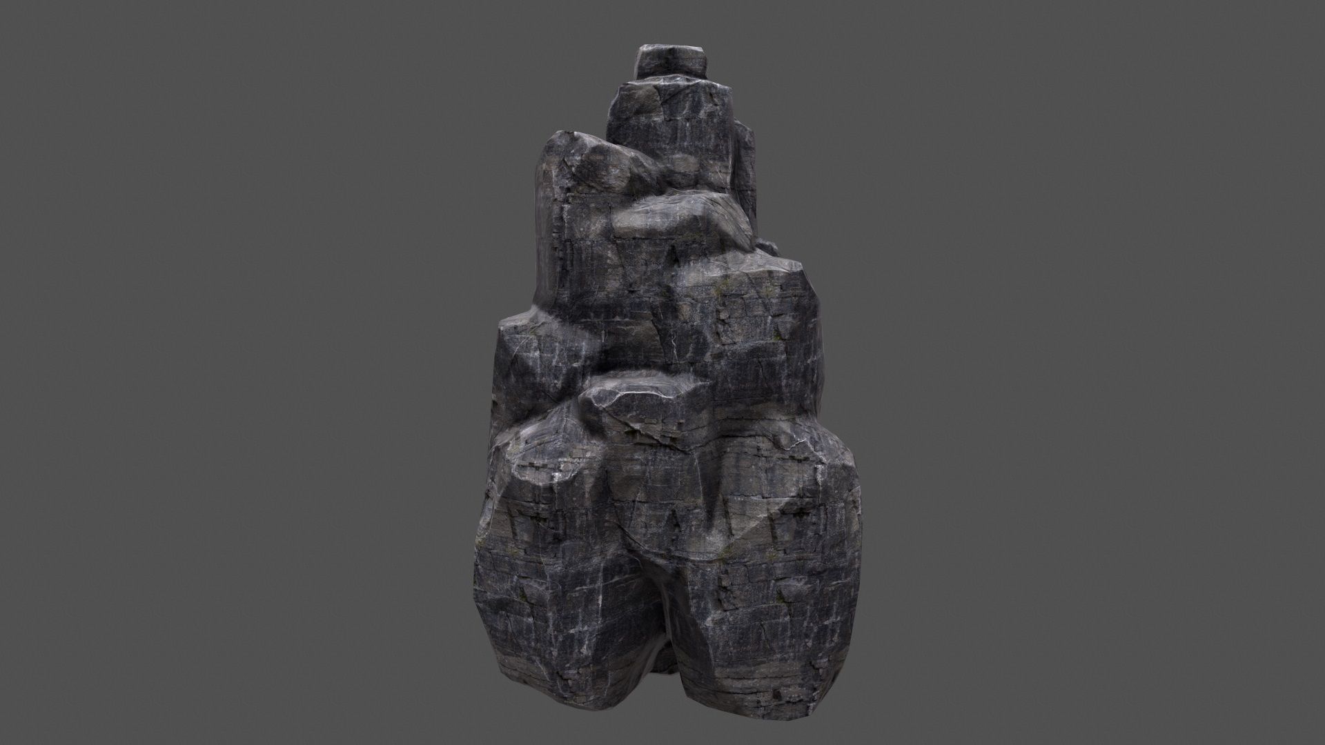 Rock Set Low-poly 3D model_6