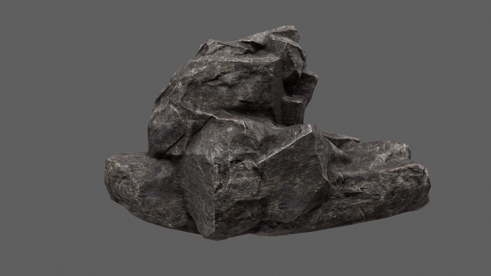 Rock Set Low-poly 3D model_23