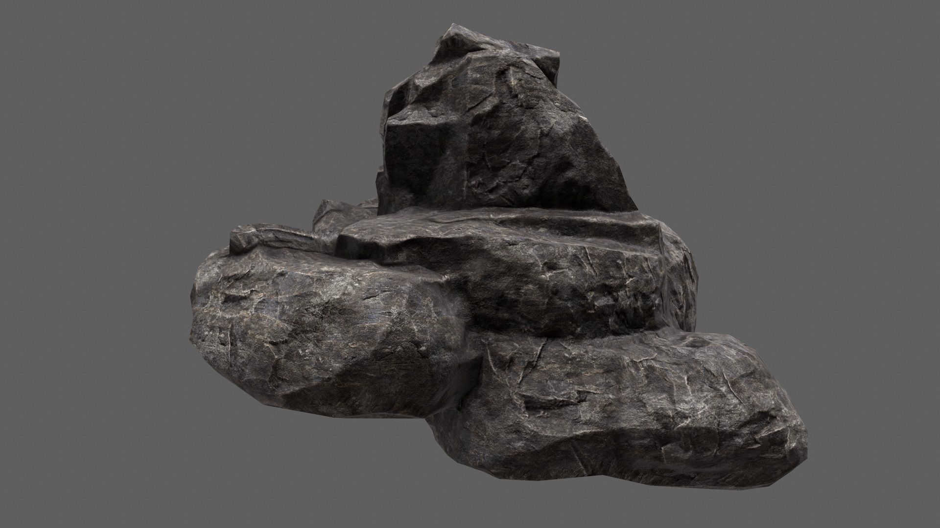 Rock Set Low-poly 3D model_20