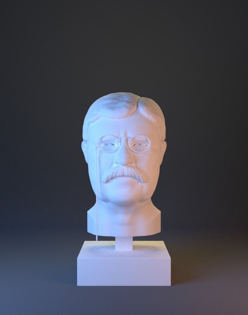 Theodore Roosevelt free 3D Model 3D printable .stl .blend - CGTrader.com