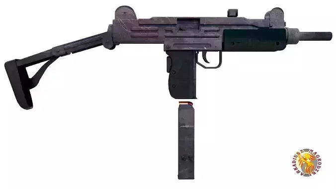 UZI obj gta san andreas gun 3D model