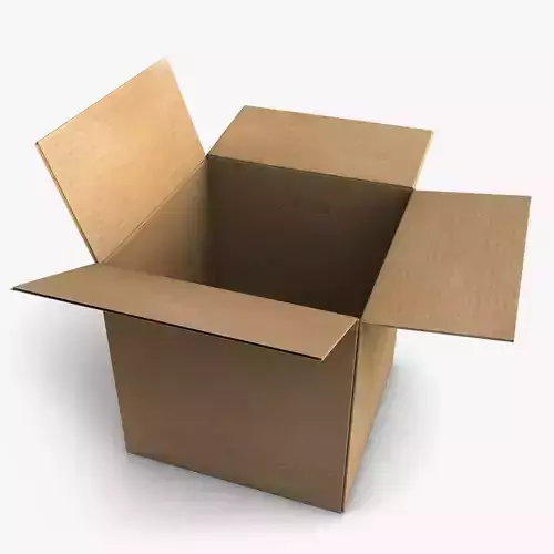 Rigged Cardboard Box  3D model