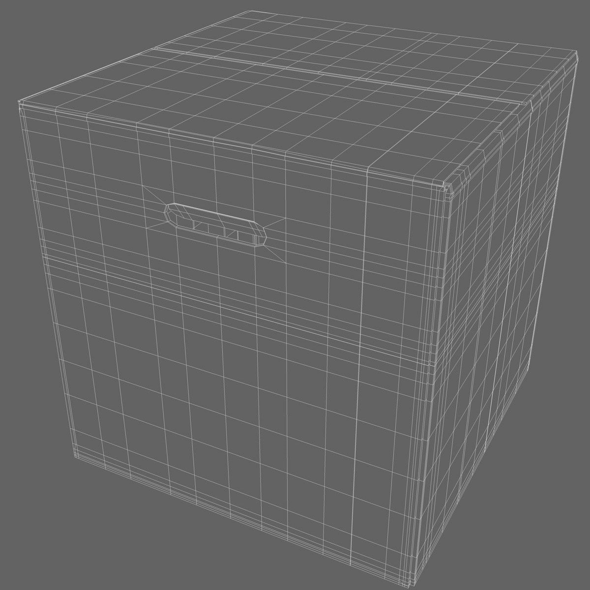 Rigged Cardboard Box  3D model_10