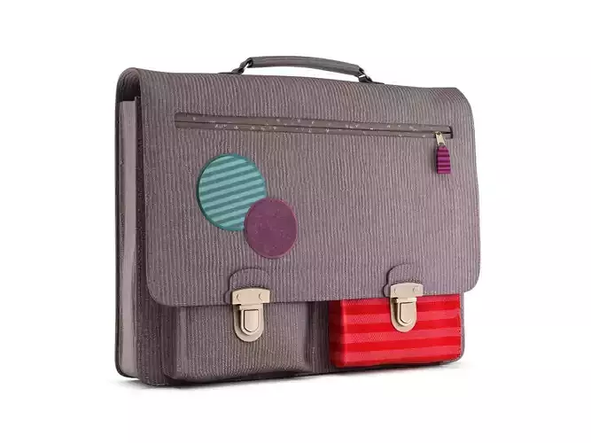 School bag velvet Cartable en velours