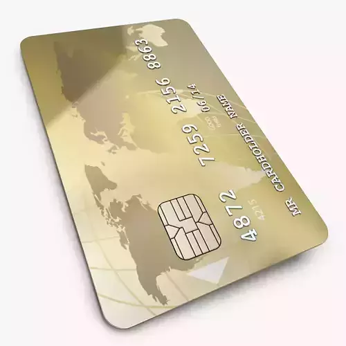 Customizable Credit Card 3D model