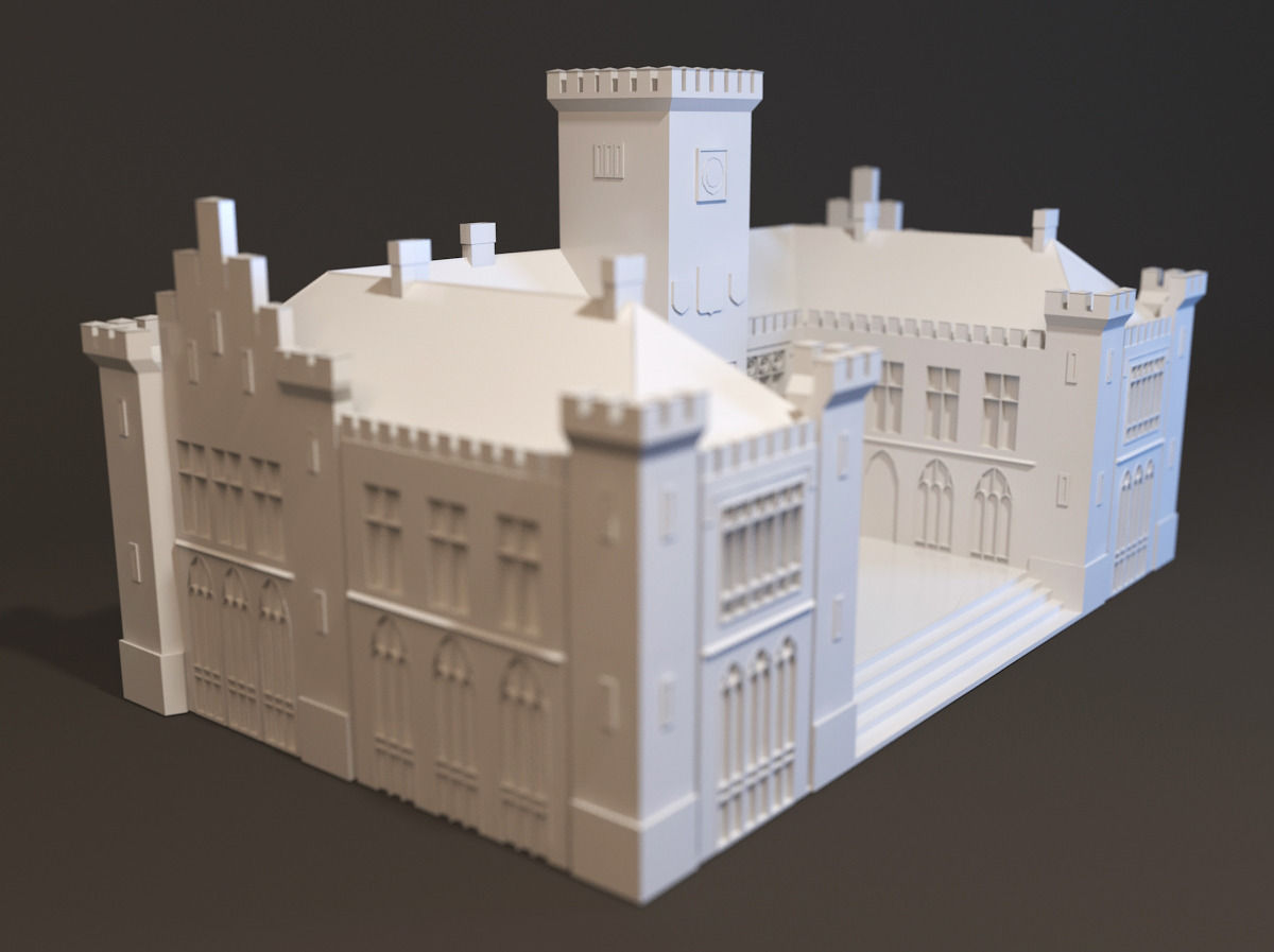 Neo-Ghotic Town Hall 3D print model_2