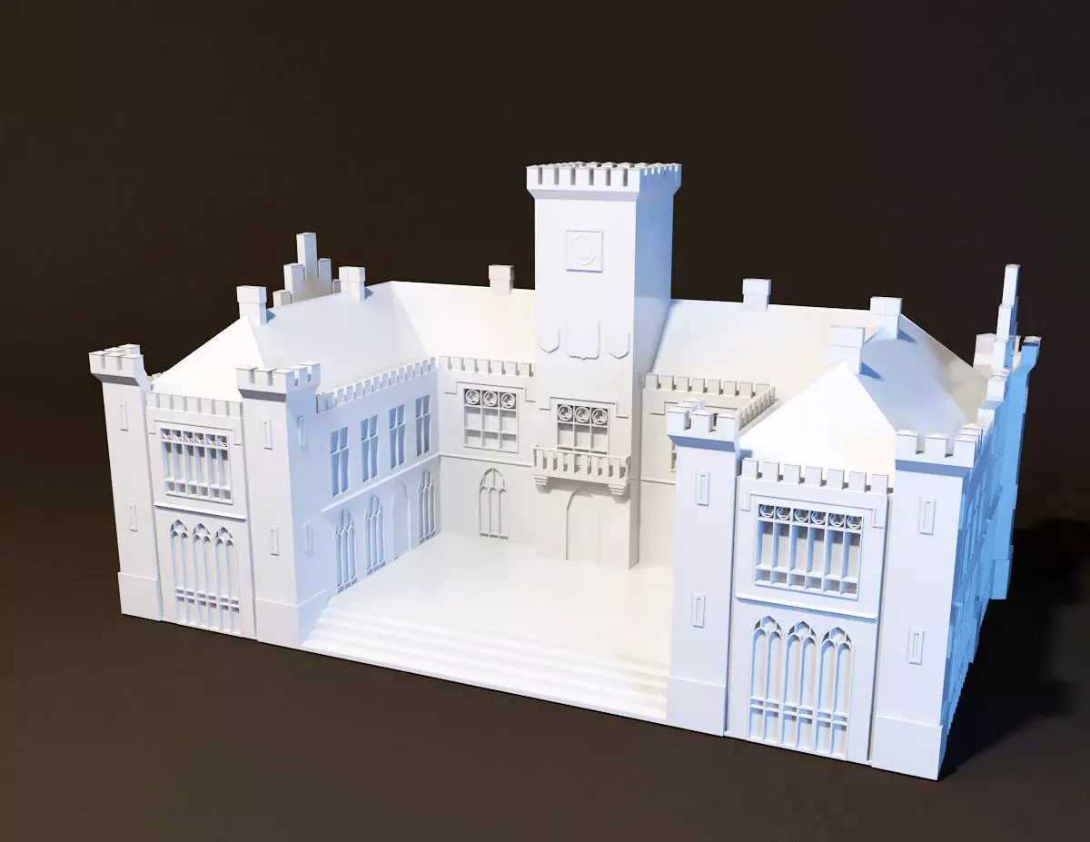 Neo-Ghotic Town Hall 3D print model_0