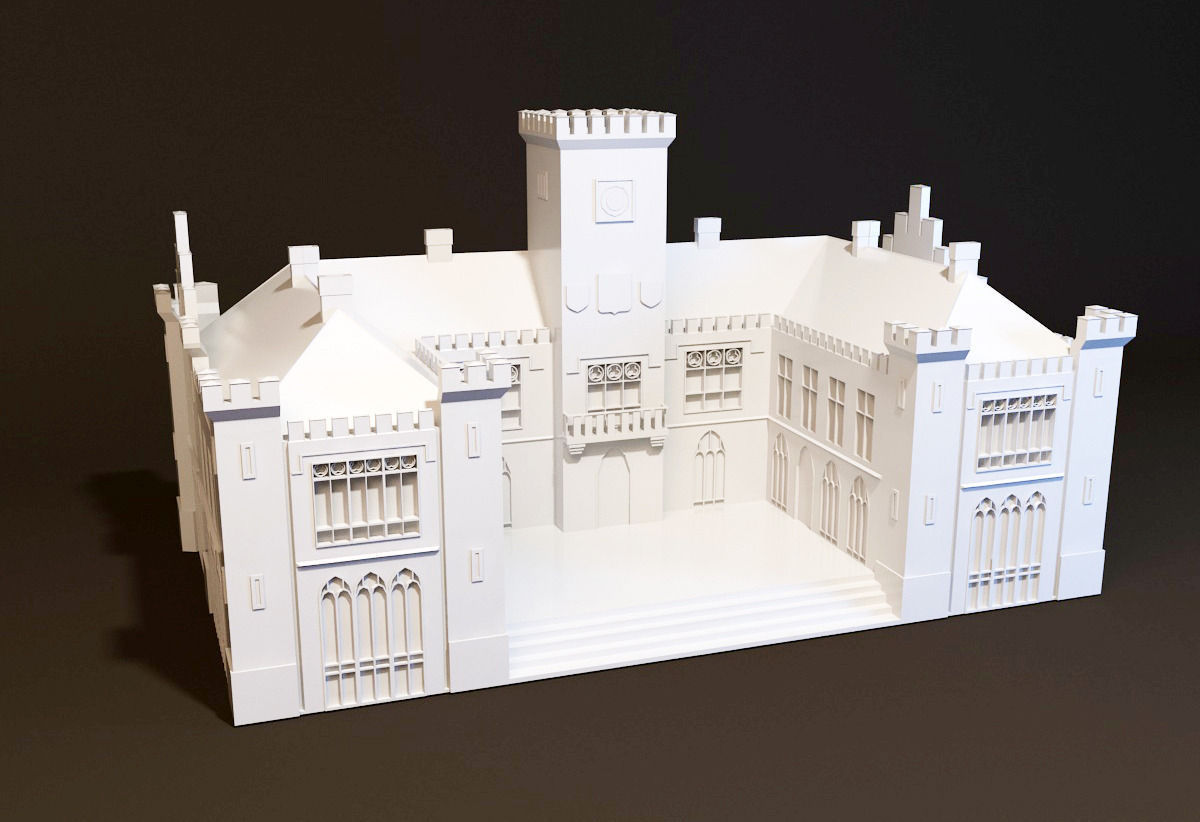 Neo-Ghotic Town Hall 3D print model_1