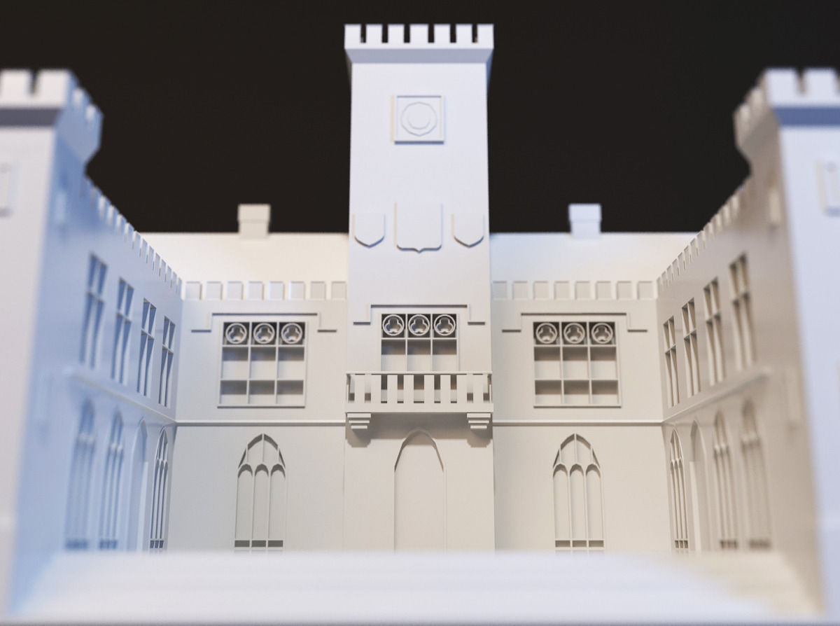 Neo-Ghotic Town Hall 3D print model_5