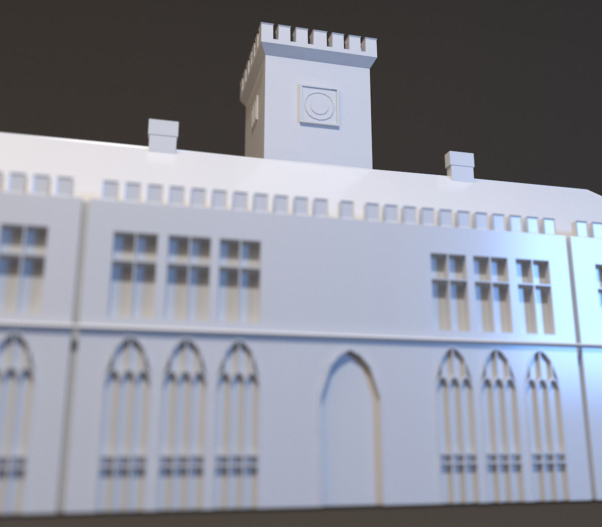Neo-Ghotic Town Hall 3D print model_6