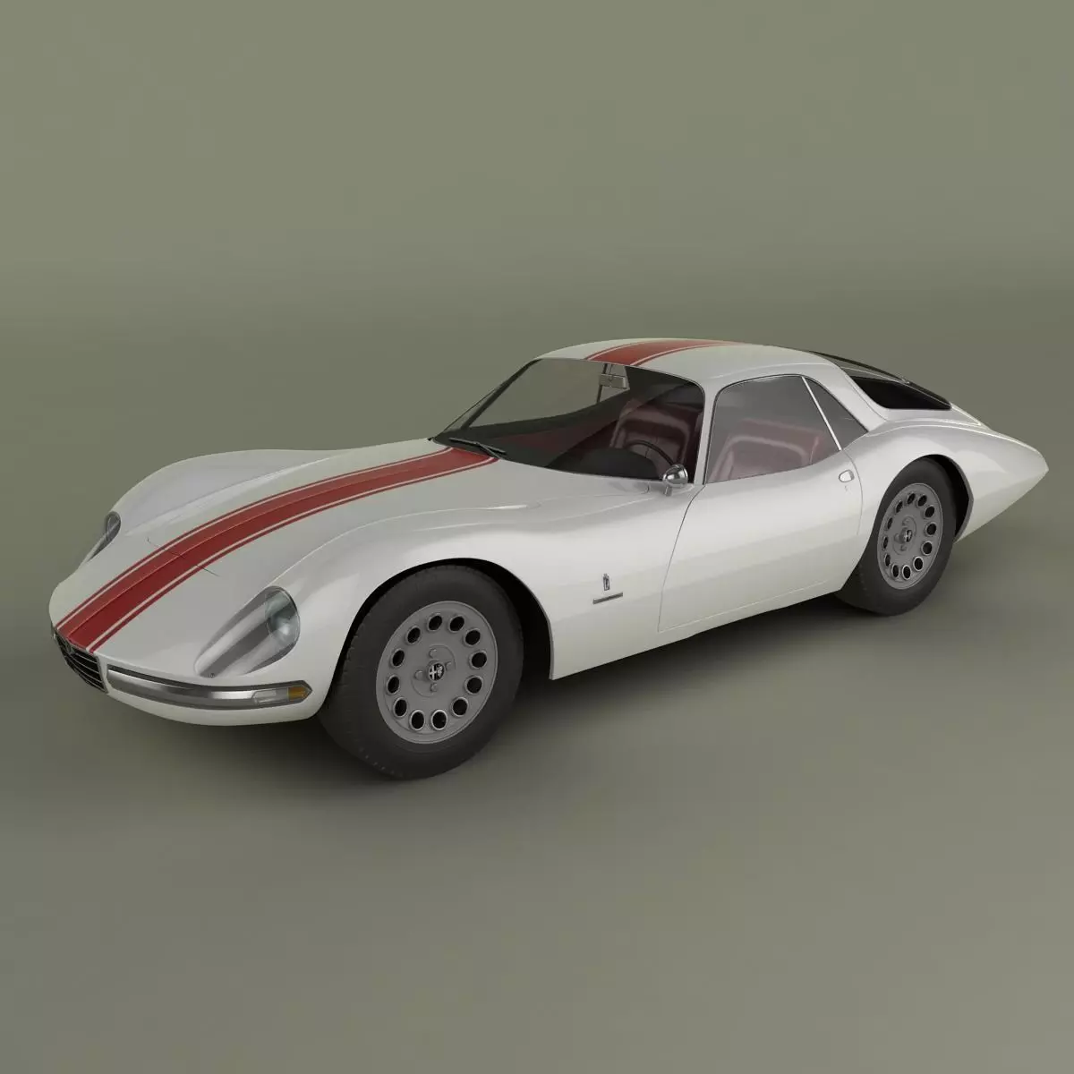 Alfa Romeo Giulia 1600 TZ2 Pininfarina 3D model_0