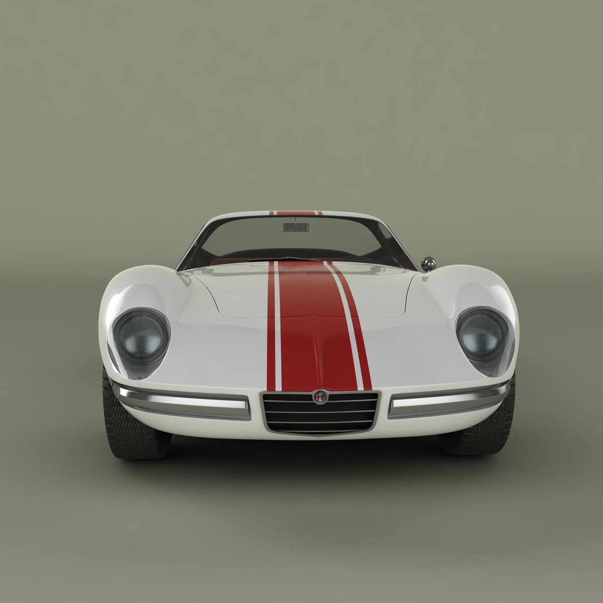 Alfa Romeo Giulia 1600 TZ2 Pininfarina 3D model_1