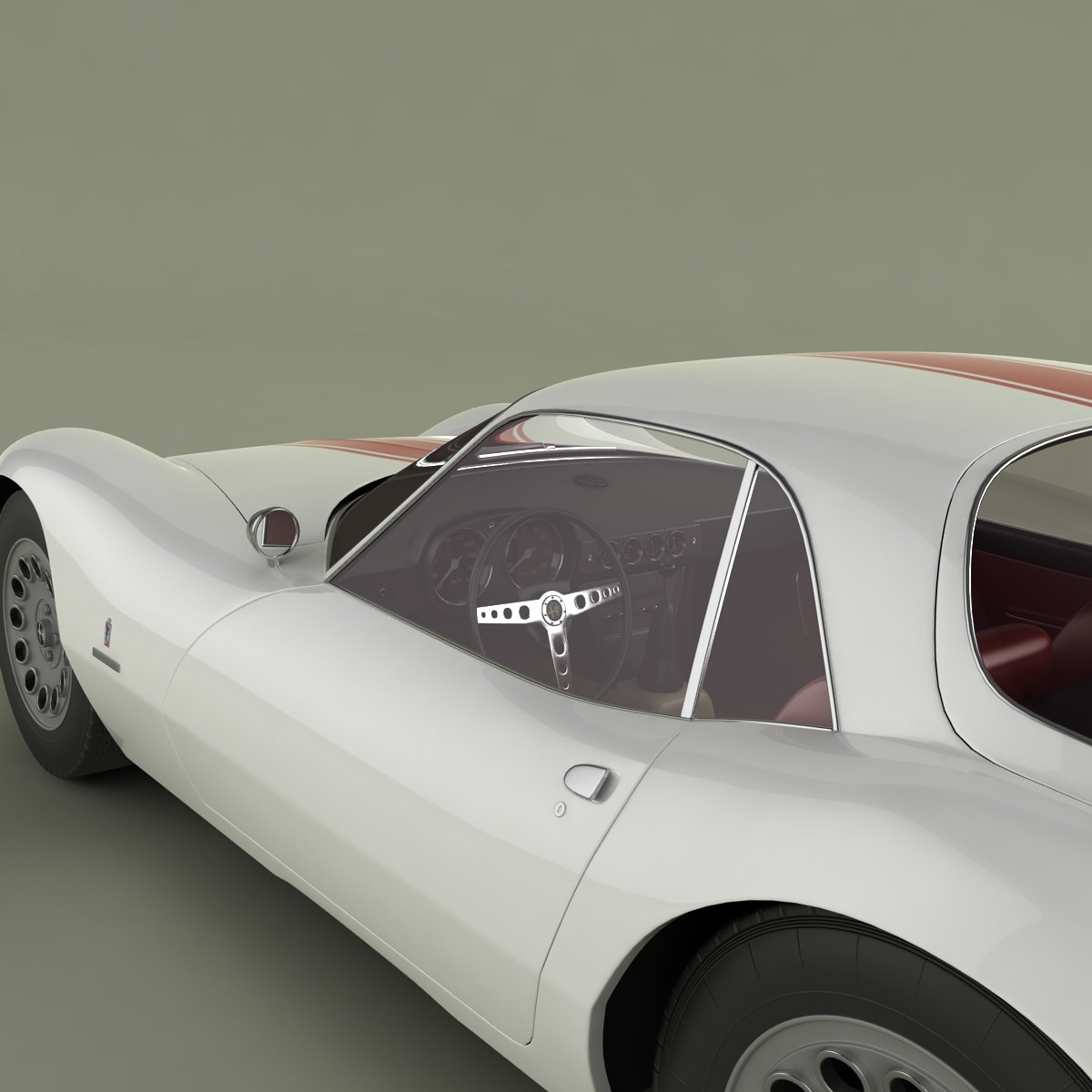 Alfa Romeo Giulia 1600 TZ2 Pininfarina 3D model_7