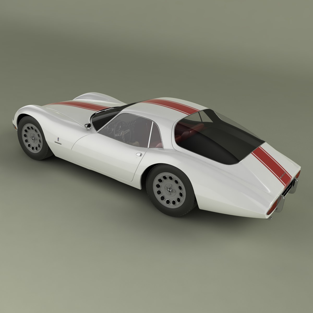 Alfa Romeo Giulia 1600 TZ2 Pininfarina 3D model_6