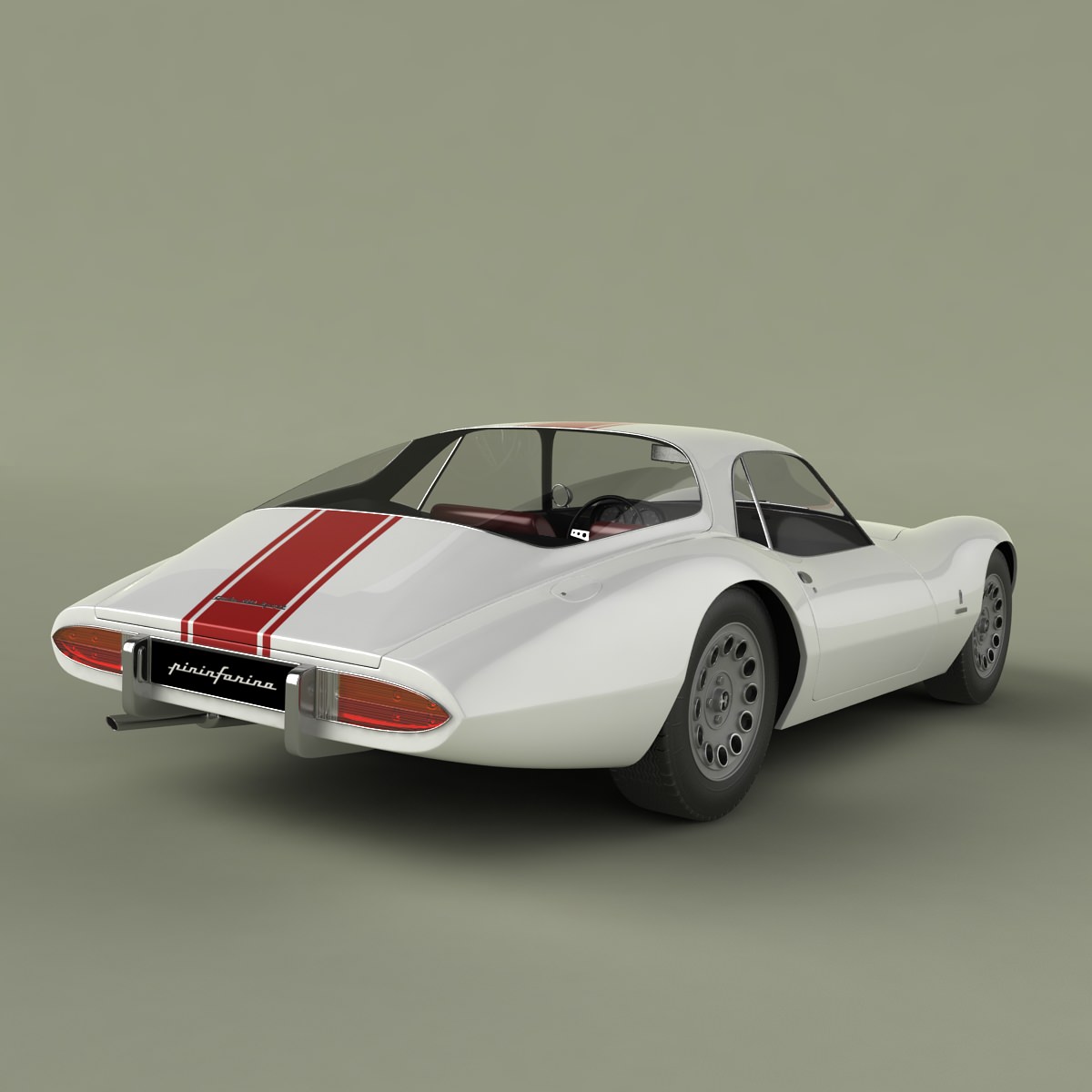 Alfa Romeo Giulia 1600 TZ2 Pininfarina 3D model_5