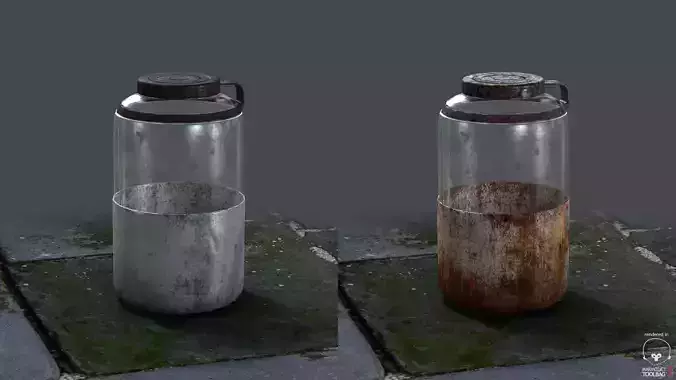 Rusted and Stained Jar