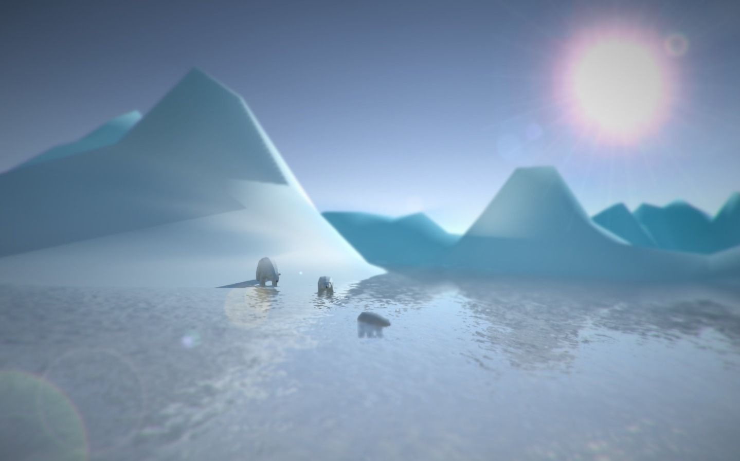 Polar Bear Low-poly 3D model_1
