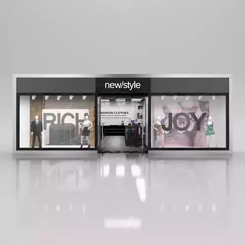Shop window for men and women 3D model